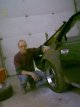 Here's Steve Mow (the body man at Zion Auto Body), posing with the AMX after he removed the bad quarter panel.