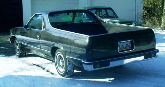 Driver's side rear 3/4 view of my El Camino